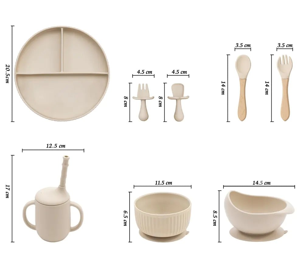 Baby Weaning Solid Food Plate Bowl Set - PepitoStore