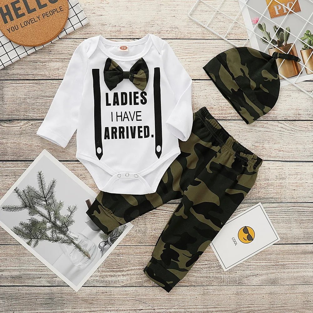 Cute 3PCS Set Newborn Baby Boy Clothes - PepitoStore