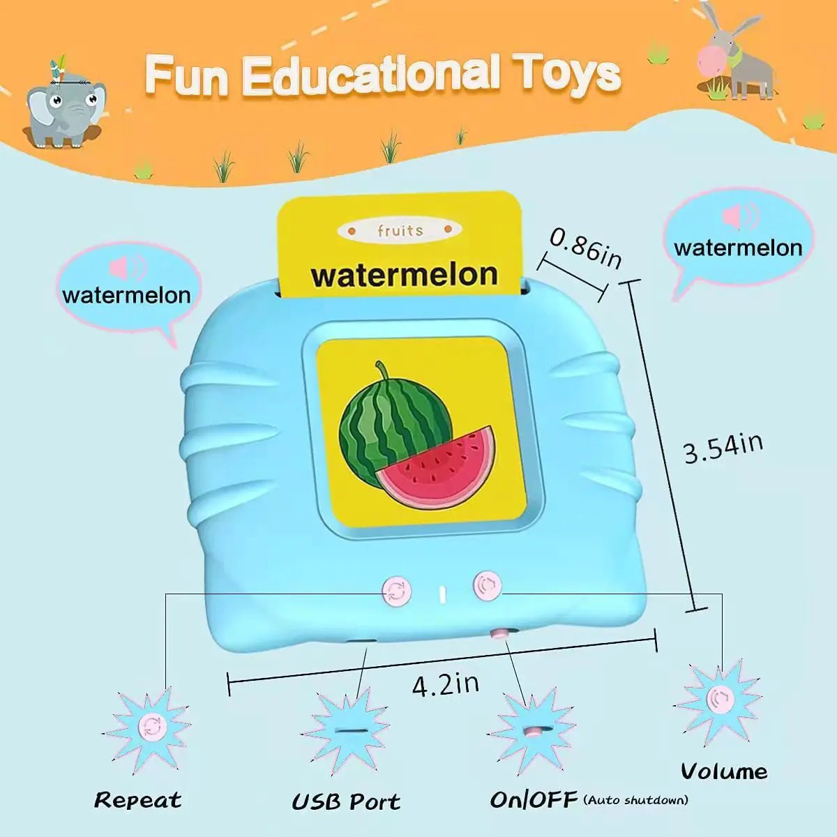 Language Game Talking Flash Cards Toy - PepitoStore