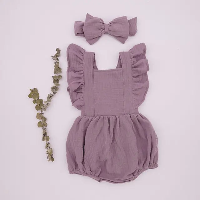 Organic Cotton Summer Baby Girl Clothes - PepitoStore - 