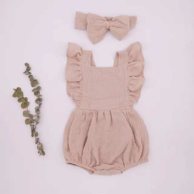 Organic Cotton Summer Baby Girl Clothes - PepitoStore - 