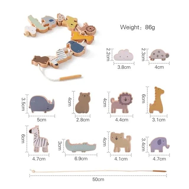 Baby Animal Wooden Stacking Toy Block - PepitoStore - 