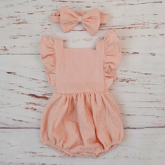 Organic Cotton Summer Baby Girl Clothes - PepitoStore - 