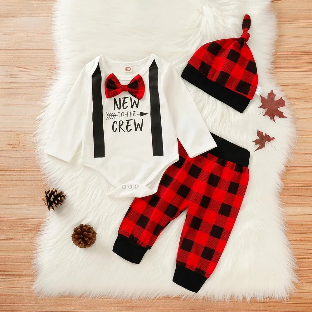 Cute 3PCS Set Newborn Baby Boy Clothes - PepitoStore