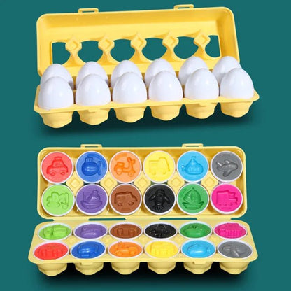 Montessori Toy Matching Eggs - PepitoStore - 