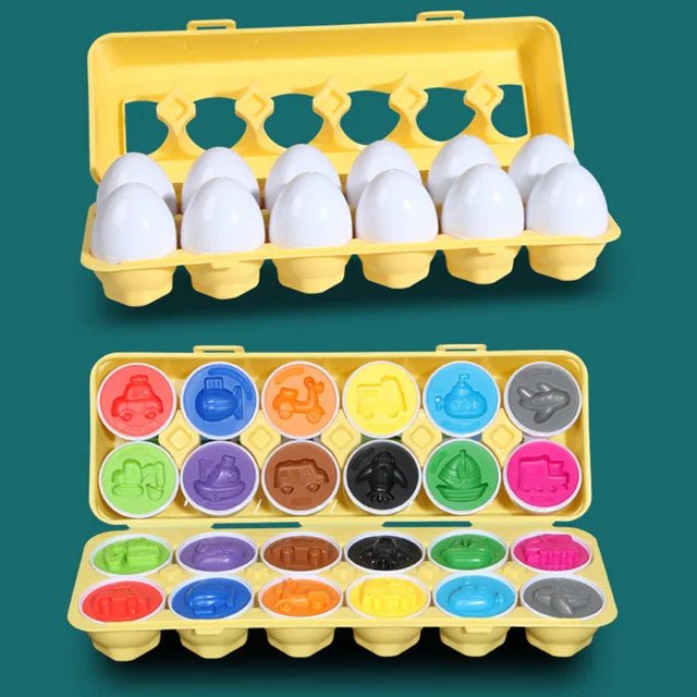 Montessori Toy Matching Eggs - PepitoStore - 