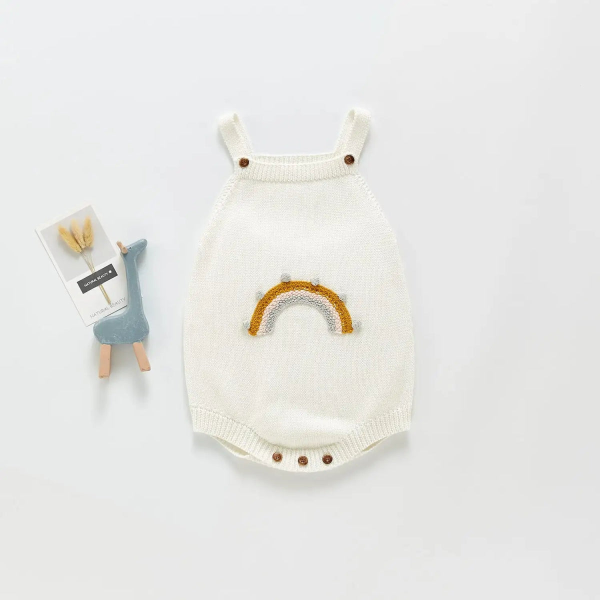 New Baby Girl Baby Knitted Strap Jumper - PepitoStore - 