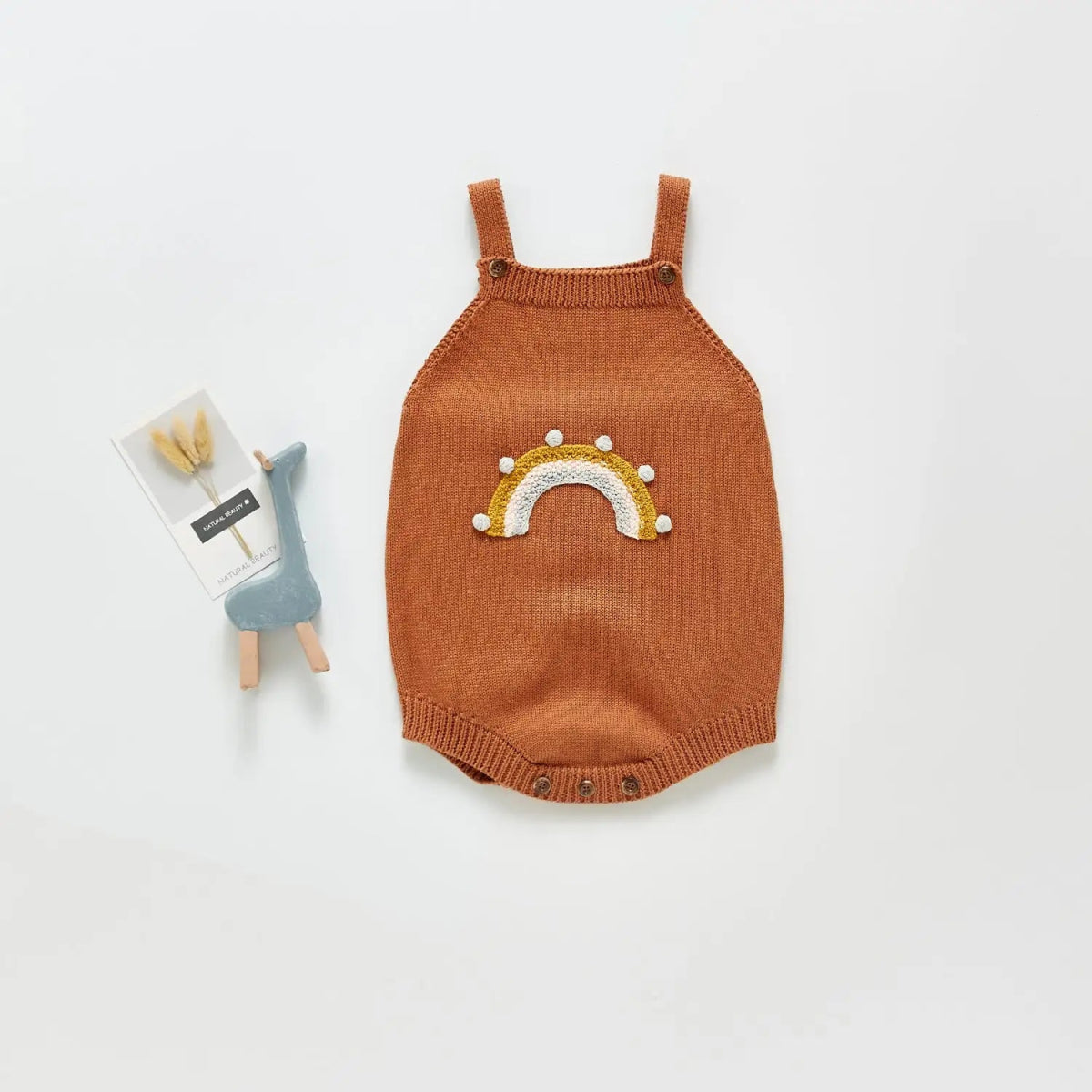 New Baby Girl Baby Knitted Strap Jumper - PepitoStore - 