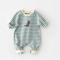Thumbnail for Newborn Baby Striped Rompers - PepitoStore