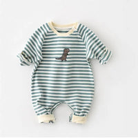 Thumbnail for Newborn Baby Striped Rompers - PepitoStore