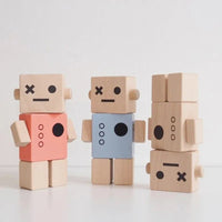 Thumbnail for Nordic Style Wooden Robot Toy - PepitoStore - 
