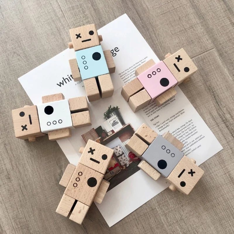 Nordic Style Wooden Robot Toy - PepitoStore - 
