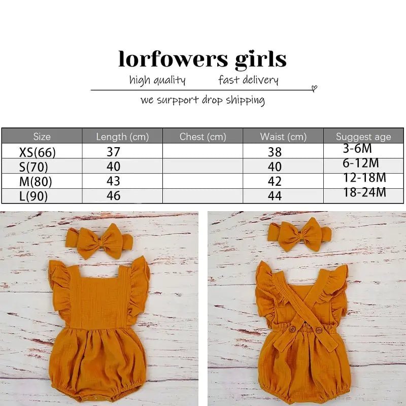 Organic Cotton Summer Baby Girl Clothes - PepitoStore - 