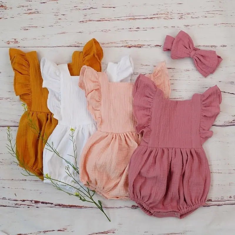 Organic Cotton Summer Baby Girl Clothes - PepitoStore - 