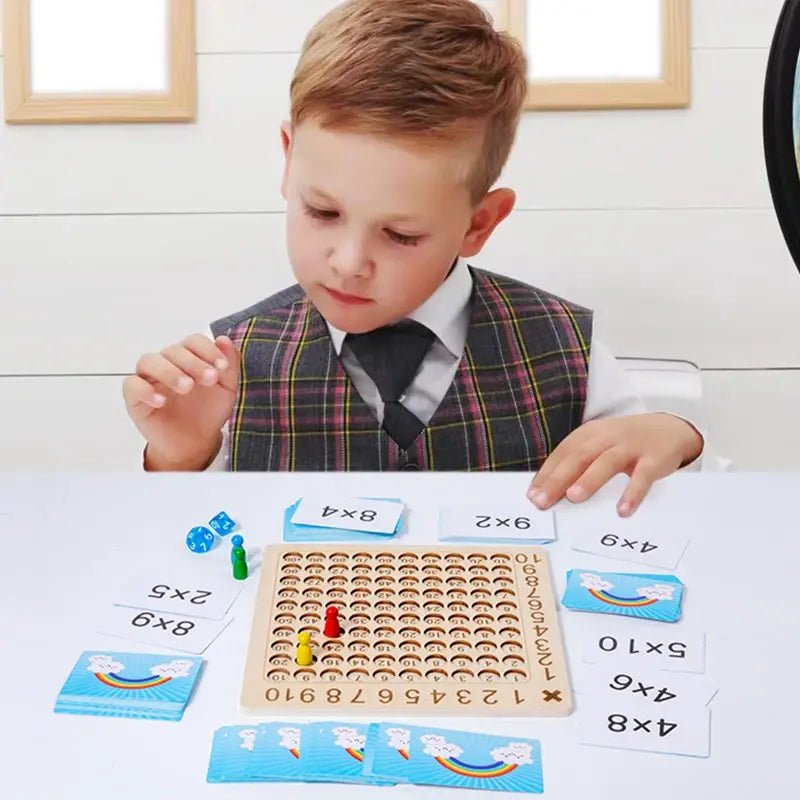 Wooden Montessori 99 Multiplication Board Educational Toy - PepitoStore - 
