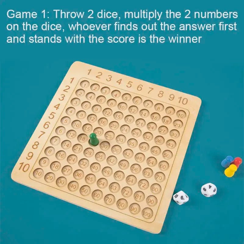 Wooden Montessori 99 Multiplication Board Educational Toy - PepitoStore - 