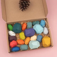 Thumbnail for Wooden Stacking Stones Sensory Toy - PepitoStore - 