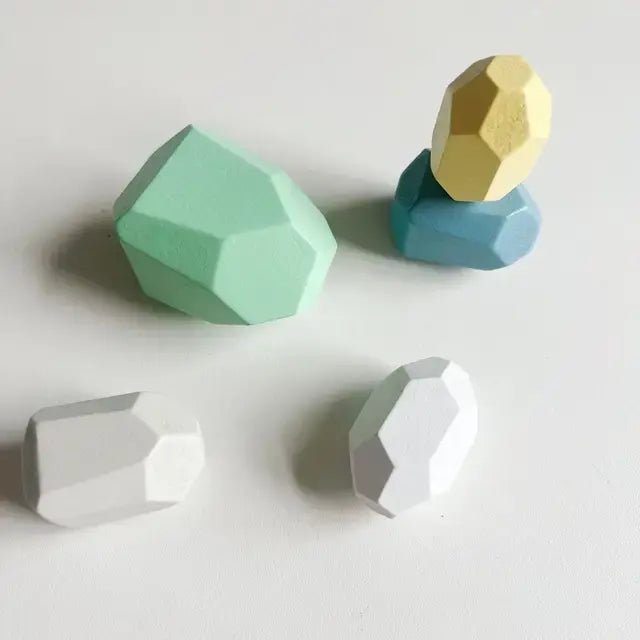 Wooden Stacking Stones Sensory Toy - PepitoStore - 