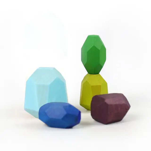 Wooden Stacking Stones Sensory Toy - PepitoStore - 