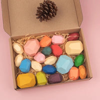 Thumbnail for Wooden Stacking Stones Sensory Toy - PepitoStore - 