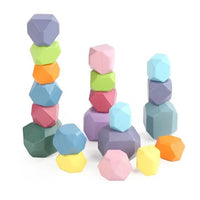 Thumbnail for Wooden Stacking Stones Sensory Toy - PepitoStore - 